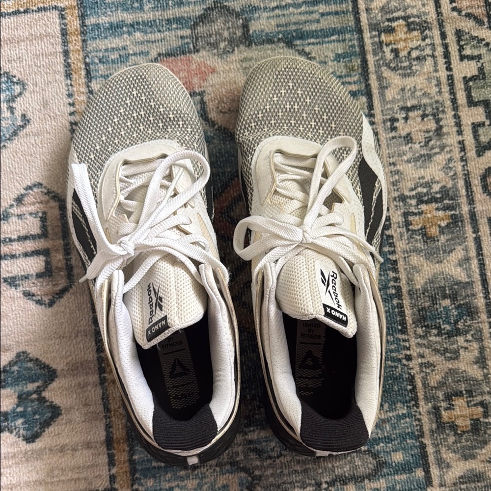 Reebok Gray and White Athletic Shoes